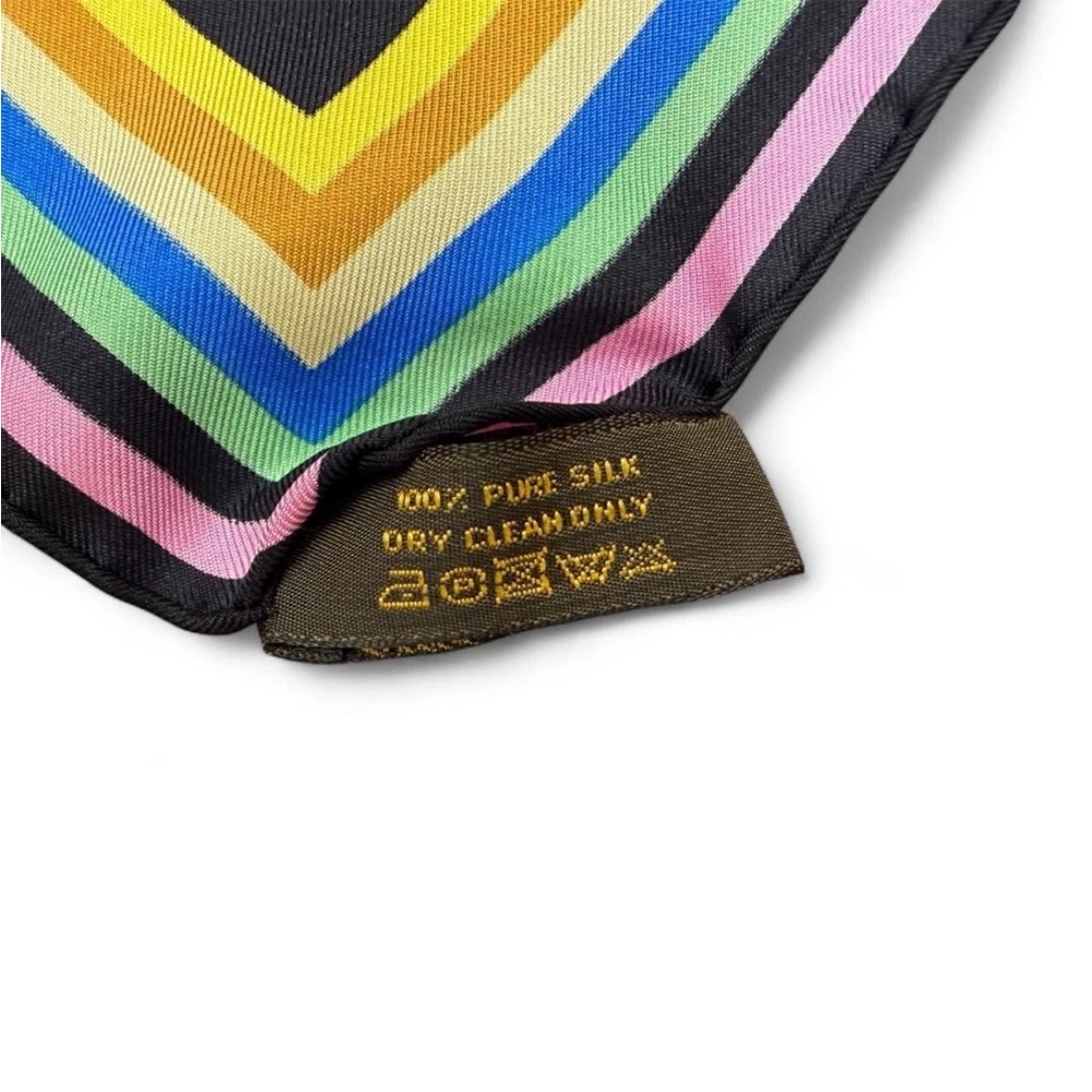 Louis Vuitton Black Multicolor Monogram Scarf - Picture 9 of 11